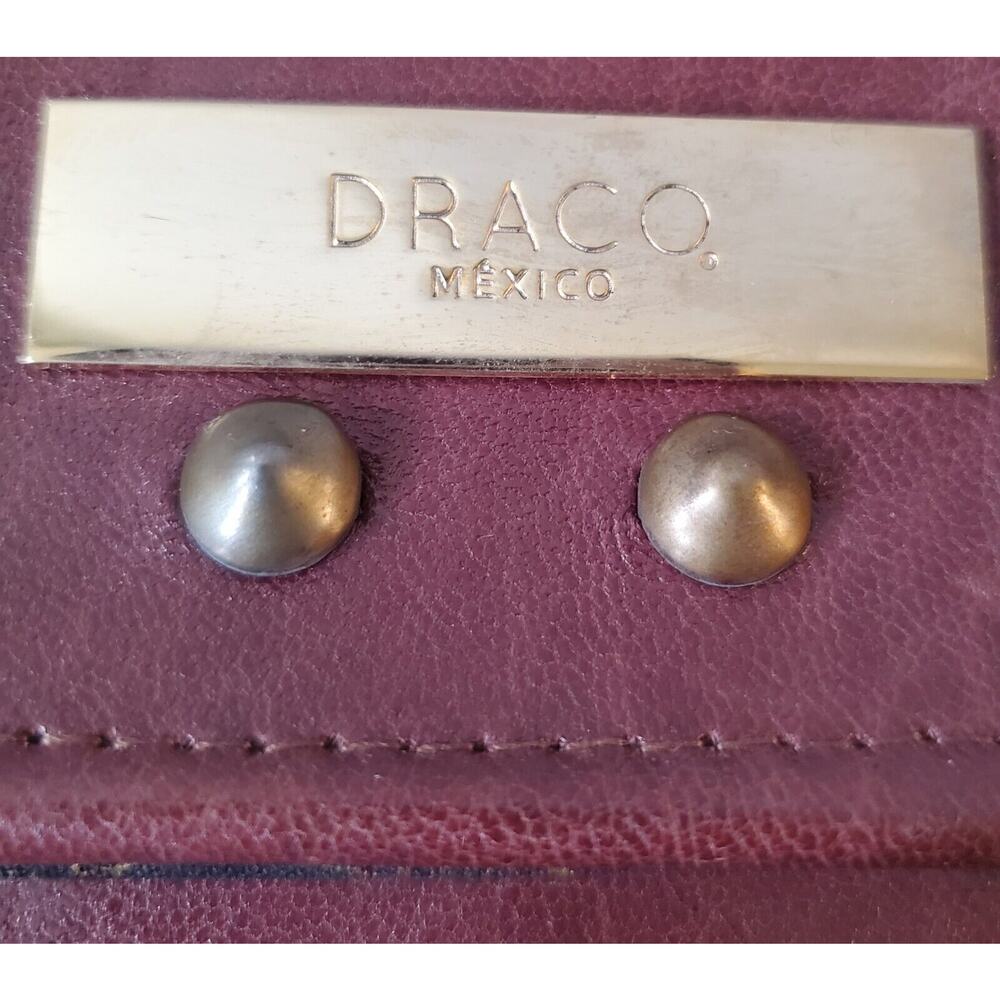 Draco Studded Leather Crossbody Purse Bag Clutch Colorfully Beaded Guitar Strap - Picture 5 of 16